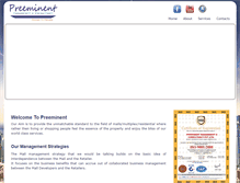 Tablet Screenshot of preeminentmanagement.com